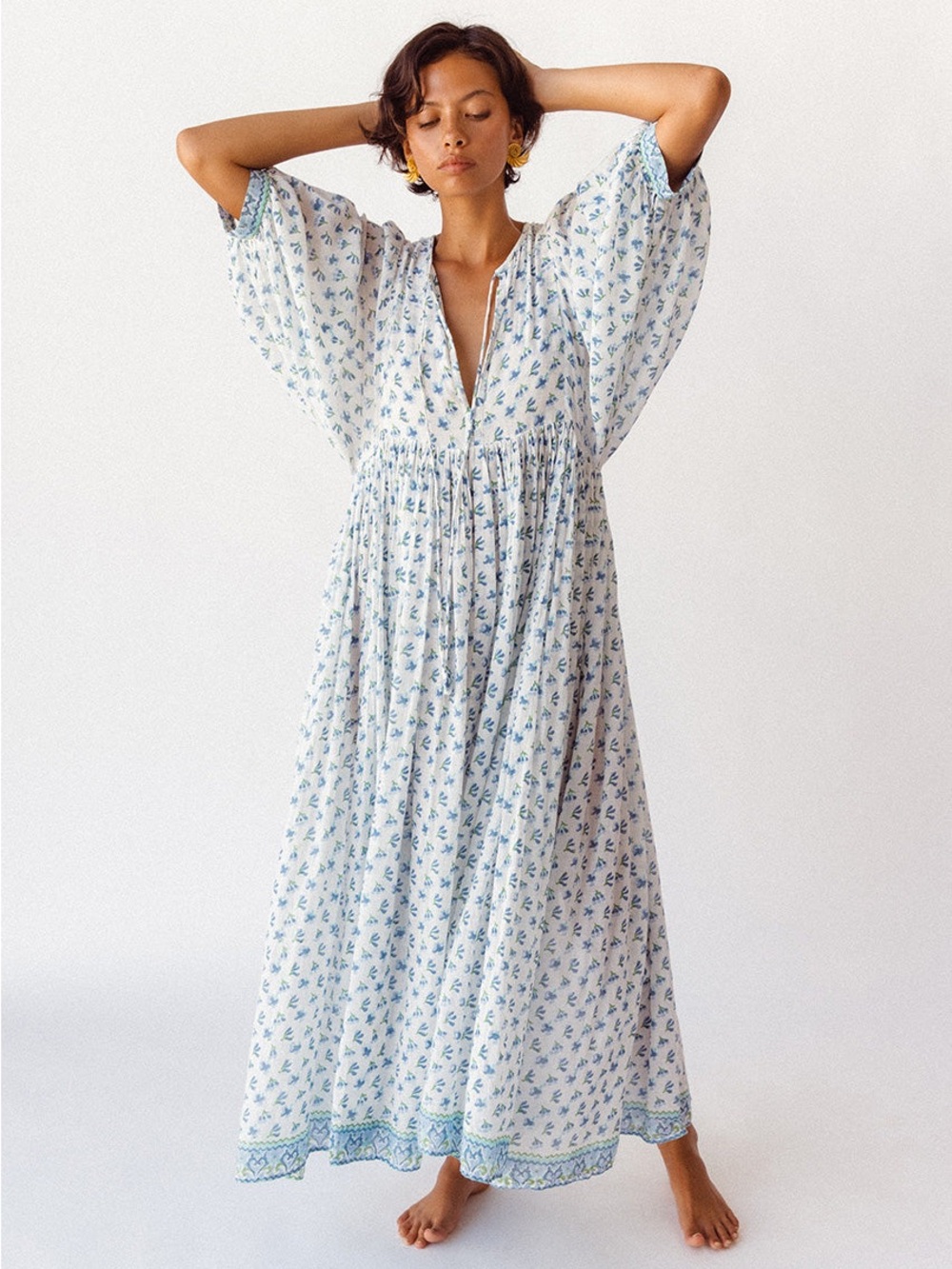 DAUGHTERS OF INDIA Kyra Maxi Dress in Azure - Picture 15 of 16